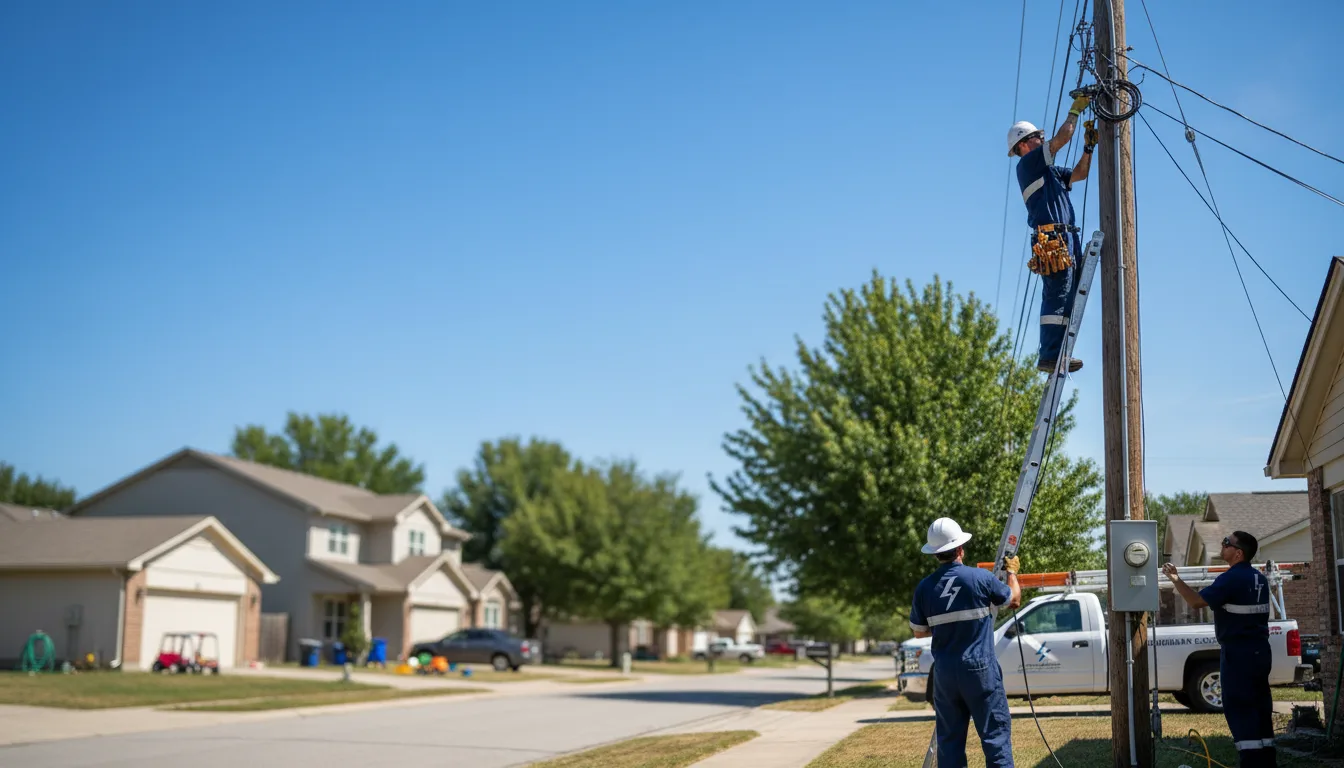 Residential electrician providing installation services in Mendota, MN